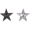 Small Black Star Iron On Patches for Clothing, Sewing (1.4 In, 50 Pack)