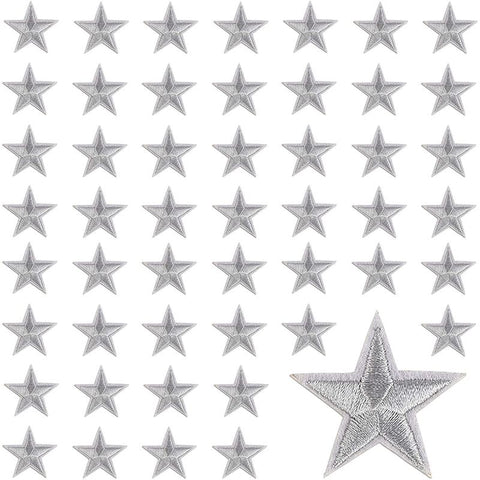 10pcs/lot Embroidered Golden Silver Applique Iron On Star Patches for  Clothing Applique for Clothes Sweater Bags Patch DIY