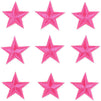 Small Pink Star Embroidery Patches for Clothing, Iron On Sewing Appliques (1.4 in, 50 Pack)