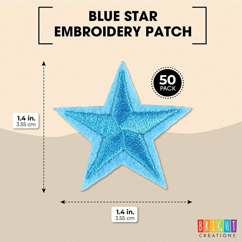 Bright Creations 50-pack Small Blue Star Embroidery Iron On Patches, Sewing  Appliques (1.4 X 1.4 In) : Target