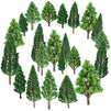 Miniature Model Trees for Dioramas, DIY Crafts (5 Sizes, 22 Pieces)