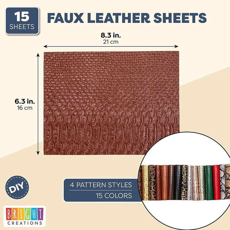 Braided Faux Leather Sheets Weave Embossed Textured Woven Lattice Striped  PVC Artificial Leather Fabric 53.9x39.6 Inch for Making Earrings Hair Bow