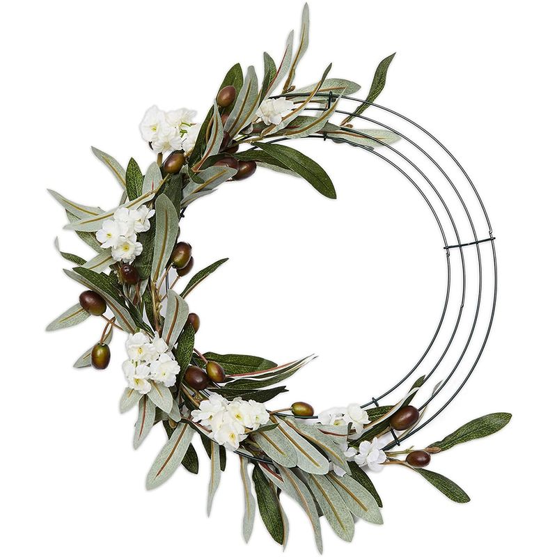 Round Metal Floral Wire Wreath Frame for Christmas (12 Inches, 6 Pack)