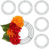 Round Metal Floral Wire Wreath Frame for Christmas (8 Inches, 6 Pack)