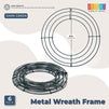Round Metal Floral Wire Wreath Frame for Christmas (8 Inches, 6 Pack)