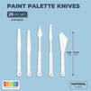 Plastic Paint Palette Knife Set for Acrylic Painting, DIY Crafts (25 Pieces)
