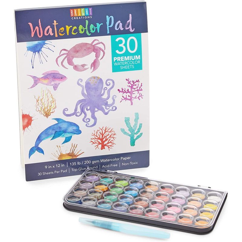 Watercolor Paint Set, Art Kit for Kids and Adults (36 Colors, 4 Pieces)