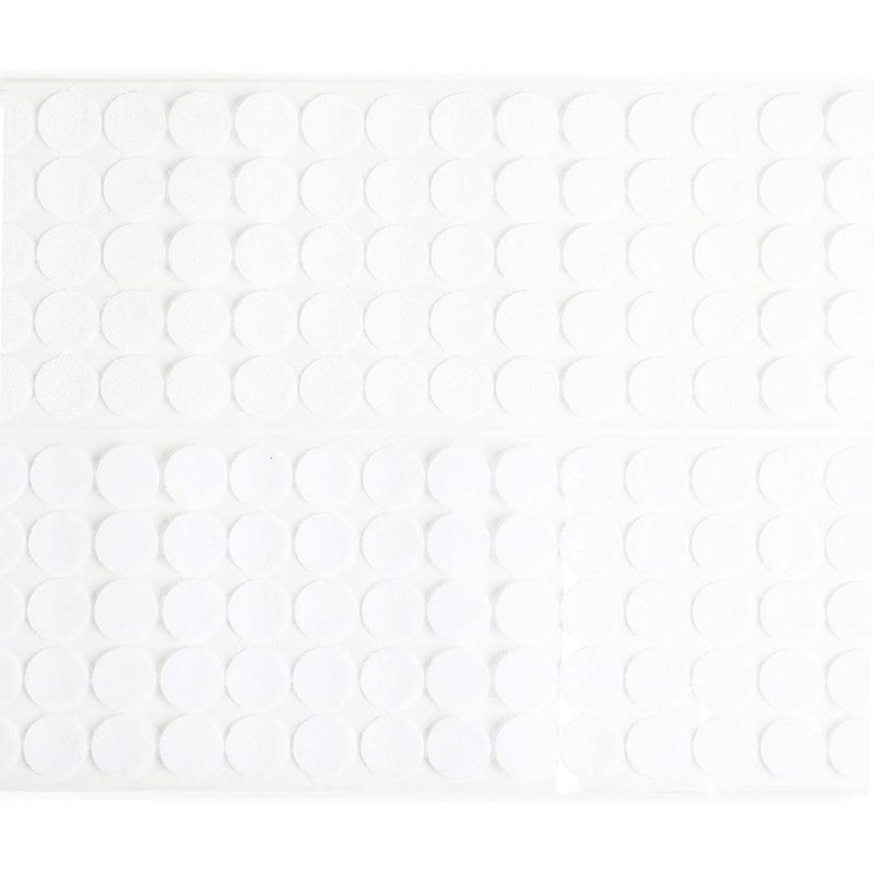 Touch Fastener Dot Stickers with Self Adhesive (0.8 Inches, White, 1000 Pieces)