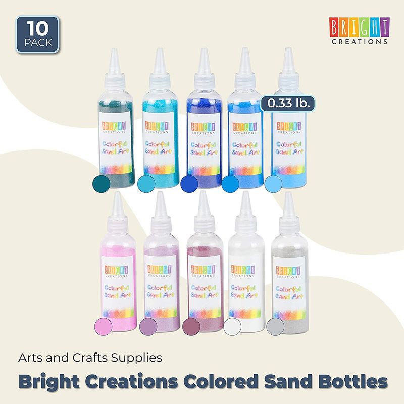 Bright Creations Neon Metallic Glue with Glitter Bottles for Arts and Crafts (20 mL, 12 Pack)