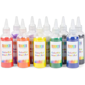 Bright Creations Colored Sand Bottles, Rainbow Colors (0.33 lb, 10 Pack)