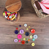 Flatback Craft Buttons Bulk Pack, 4 Holes, Bright Colors for Sewing (800 Pieces)