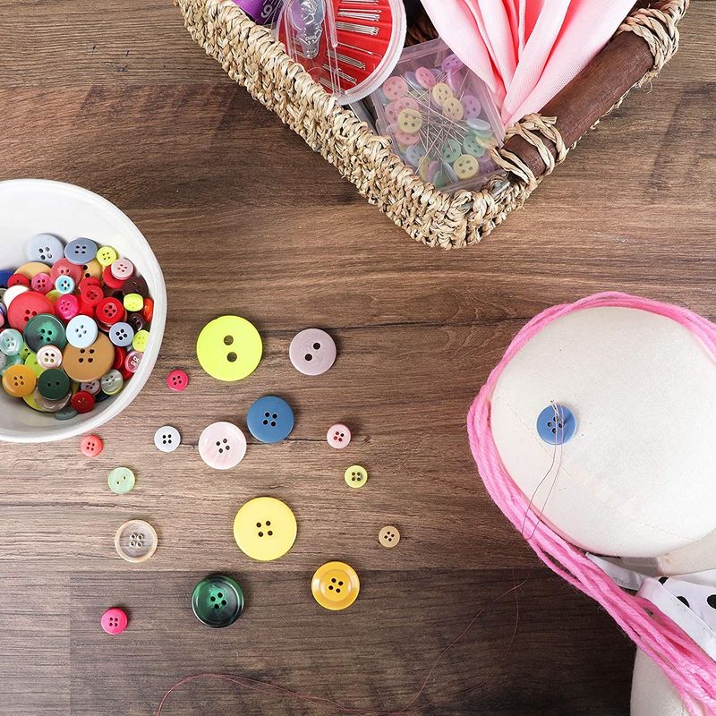 Resin Buttons Bulk Pack for Sewing and Crafts (1500 Pieces)