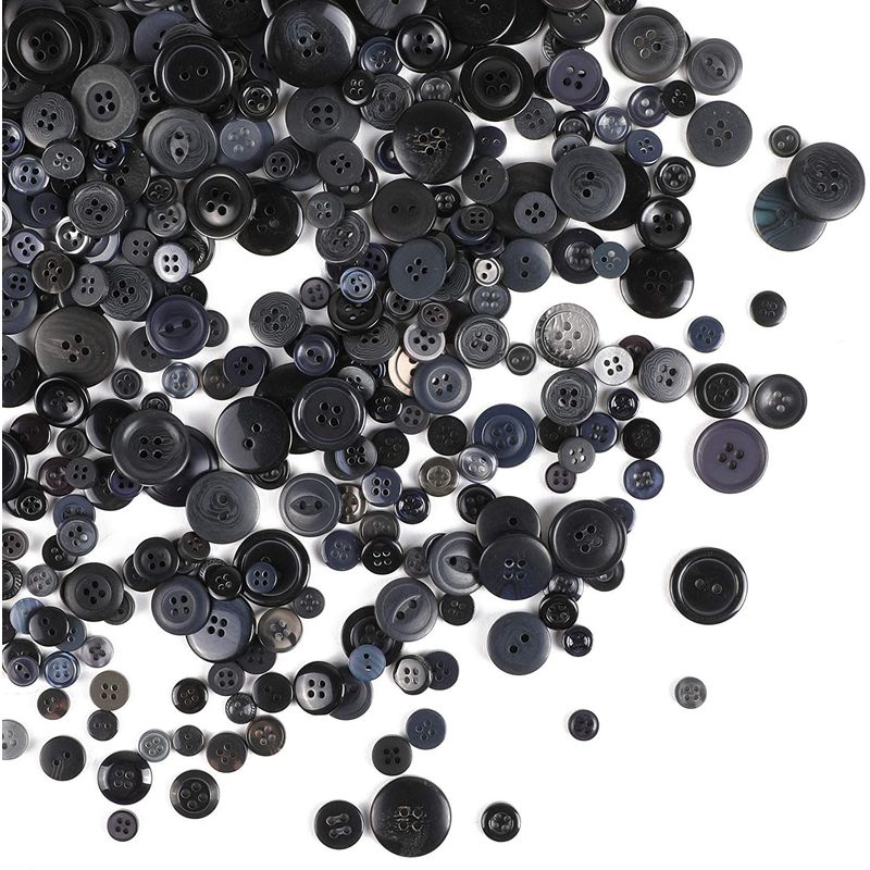 Black Sew-On Snap Buttons, Sewing Supplies for Crafts (0.39 in, 500 Pairs)