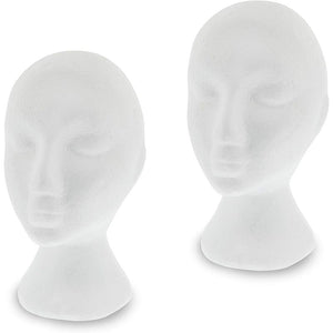 Female Mannequin Head, Foam Heads for Wigs (11 in, 2 Pack)