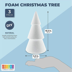 VALICLUD 60pcs Christmas Tree Foam Cones Craft  
