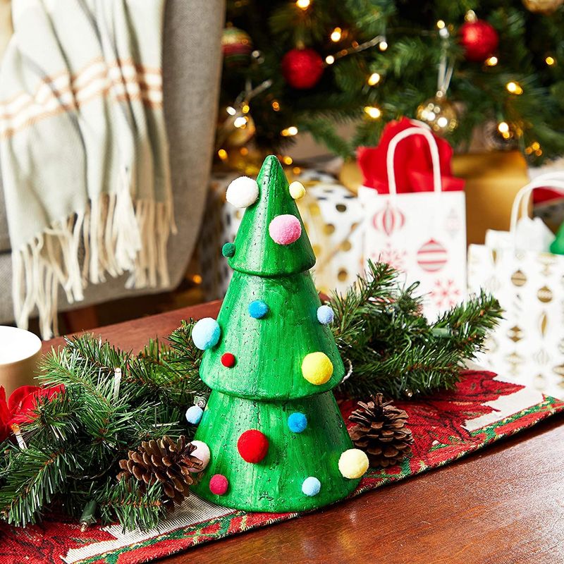 Christmas Decoration- Glitter Styrofoam Cone Christmas Trees
