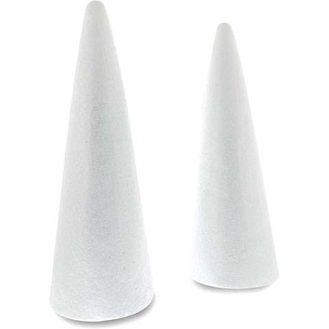 Bright Creations Foam Cones, Arts and Crafts Supplies (White, 5.25 x 1 –  BrightCreationsOfficial