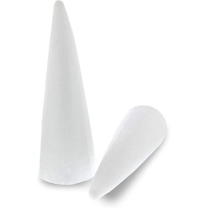 Bright Creations Foam Cones, Arts and Crafts Supplies (White, 5.25 x 14.5 in, 2 Pack)