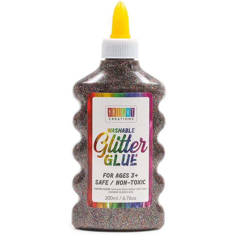 Elmer's Washable Glitter Glue, Silver, 6 Oz, Each, Silver