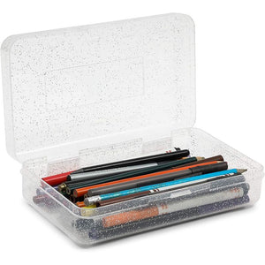 Pencil Boxes 4 Colors, School Pencil Cases (7.75 x 4.5 x 2.25 Inches,  4-Pack)