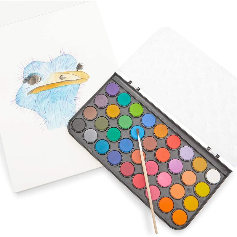 AROIC Watercolor Paint Set, with A Watercolor Paint, 36 Color,And A Package of 10 Brushes of Different Sizes, The Best Gift for Beginners, Children