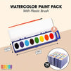 Watercolor Paint Set with Brushes (8 Colors, 36 Pack)