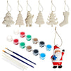 DIY Ceramics for Kids, Ready to Paint Christmas Ornaments (2.3 x 4 In, 26 Pieces)