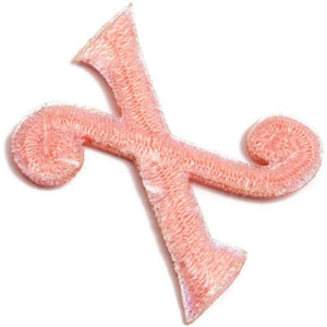 Small Iron-On Patch, 1 Inch Pink Alphabet Letter Patches for Crafts and Sewing (1 in, 78 Pieces)
