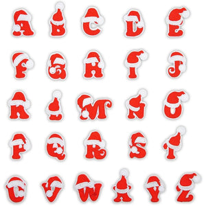Christmas Alphabet Iron On Patches, Red Letters (1.5 in, 3 Sets, 78 Pieces)