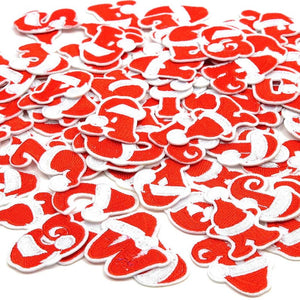 Christmas Alphabet Iron On Patches, Red Letters (1.5 in, 3 Sets, 78 Pieces)