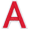 Red Alphabet Letter and Number Iron On Patches for Applique, Sewing, and Crafts (1 in, 82 Pieces)