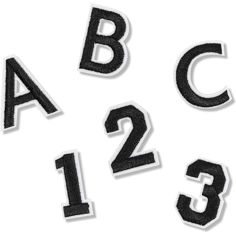 104 Pieces Iron On Letters for T-Shirts, 4 Sets of 26 Embroidered Alphabet  A-Z Patches for Denim Jackets, Hats, Fabric (1 In)