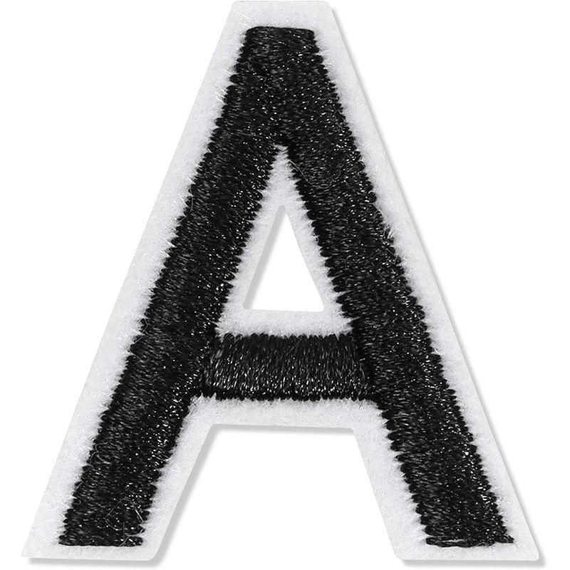 3 Embroidered Iron-On Letter Patches, Alphabet Appliques, Letter