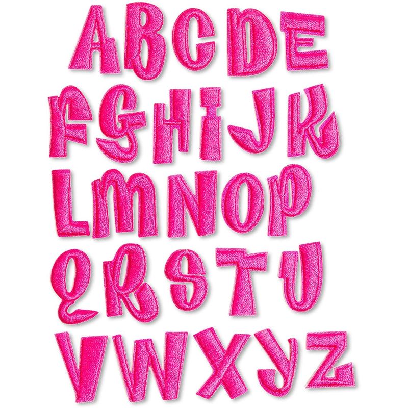 Next Style 1.5 Iron-On Letters, Pink Glitter 