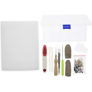Needle Felting Kit with Wool, Needles, Scissors, Glue, Case (40 Colors, 62 Pieces)