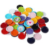 Flattened Bottle Caps with Clear Circle Stickers for Photo Pendant Craft (120 Pack)