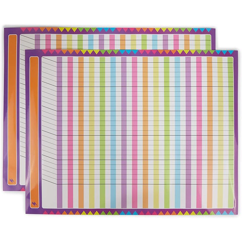 Dry Erase Incentive Chart for Classrooms, 2112 Stickers (17 x 22 in, 12 Pack)