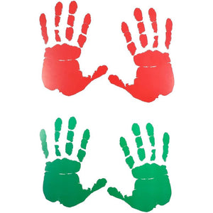 Colorful Handprint Decal Stickers for Classroom Decorations (5.5 x 4 in., 32 Pairs)