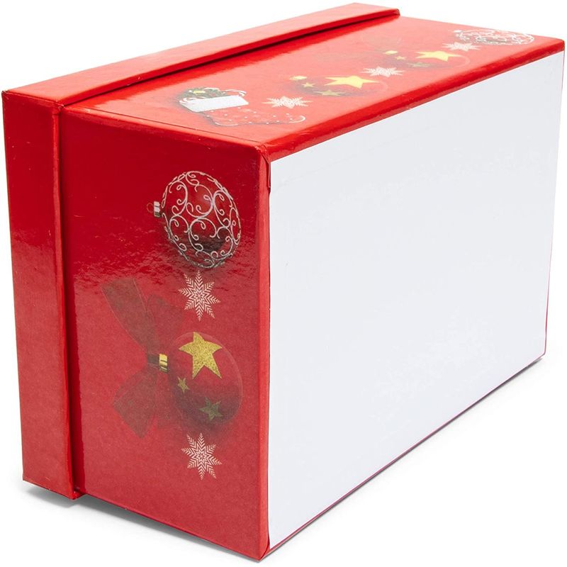 Christmas Nesting Gift Boxes with Lids, 10 Sizes (Red, 10 Pack