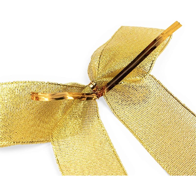 Christmas Bows for Gift Wrapping Presents, Holiday Decorations (Gold, 5.5 x 5.5 in, 72 Pack)