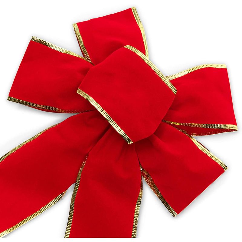 Bows for Gift Wrapping, Extra Large Red Bow (9 x 16 in, 10 Pack)