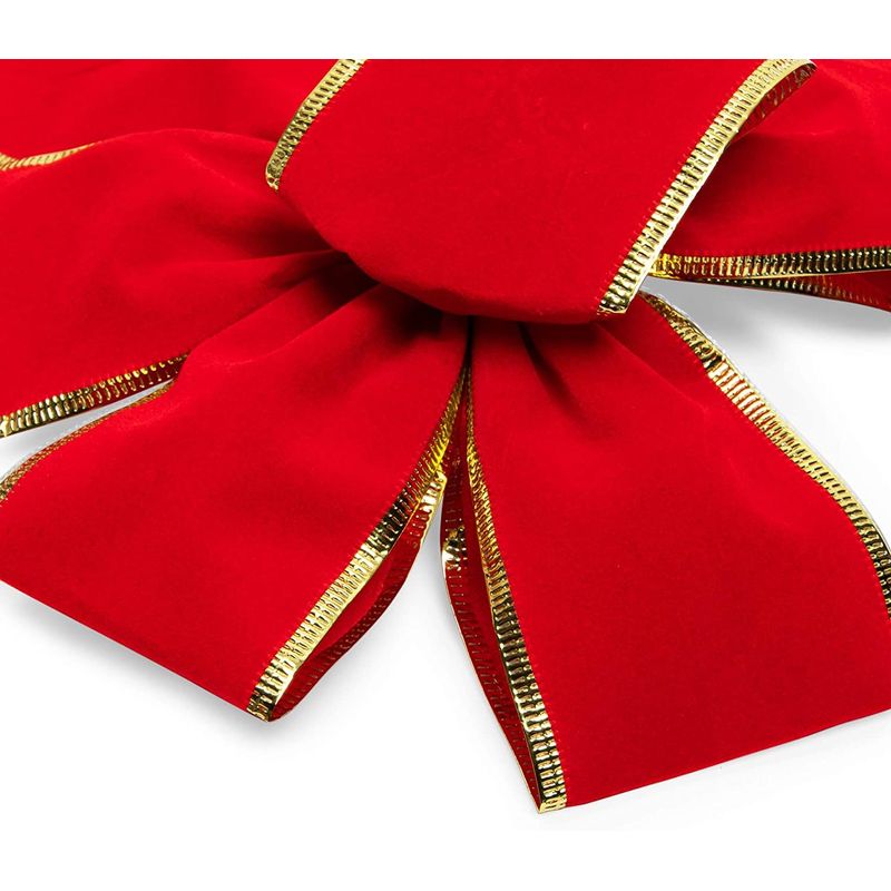 Christmas Present Bow - Oversized Red Ribbon for Large Gifts - 9 