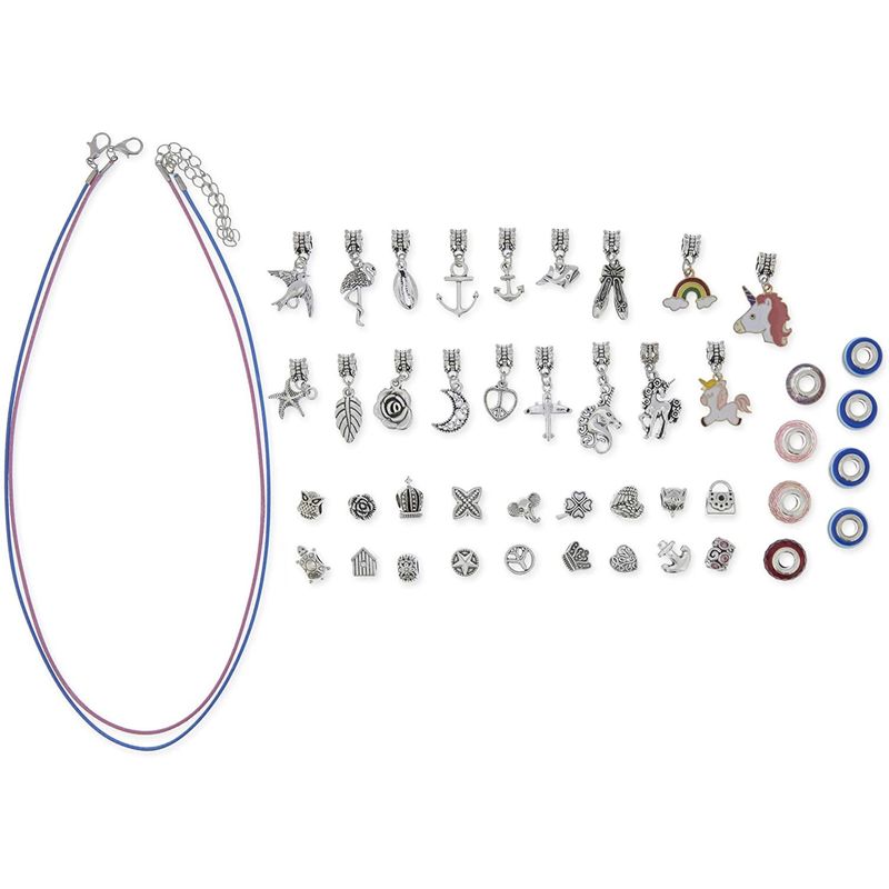 Unicorn Charm Bracelet Set for Girls, DIY Jewelry (71 Pieces)