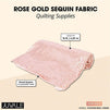 Rose Gold Sequin Fabric Roll for Sewing, Quilting Supplies (15 Feet)