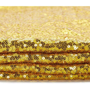Gold Sequin Fabric Roll for Sewing, Quilting Supplies (15 Feet)