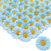 Bright Creations Artificial Silk Daisy Flowers Head for Crafts (1.6 in, Light Blue, 100-Pack)