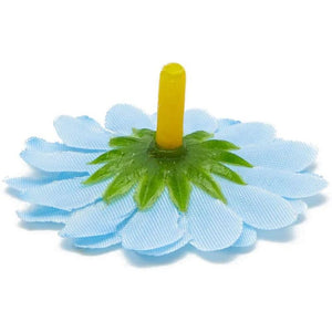 Bright Creations Artificial Silk Daisy Flowers Head for Crafts (1.6 in, Light Blue, 100-Pack)
