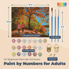 Paint by Numbers for Adults, DIY Beginners Art, Fall Scene (15.75 x 19.7 in)