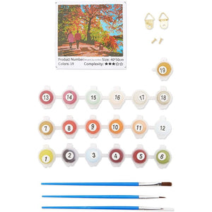 Paint by Numbers for Adults, DIY Beginners Art, Fall Scene (15.75 x 19.7 in)