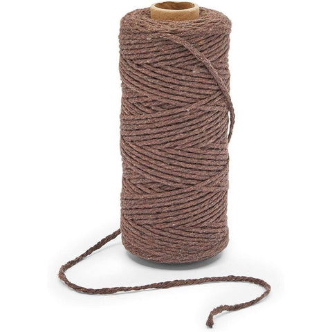 Brown Macrame Cotton Cord 492 Feet, Rope Craft Supplies (3mm, 164